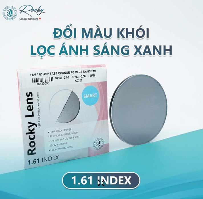 Tròng Kính ROCKY Đổi Màu SMART 1.61 ASP